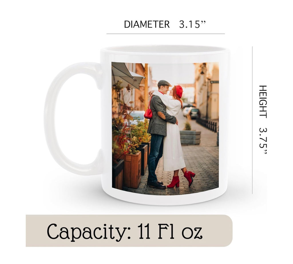 Personalized coffee mug, Father's Day gift, personalized with names, anniversary gift, gift for couples, images customized by the client.