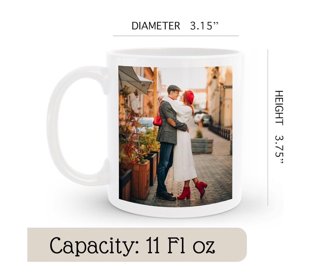 Personalized coffee mug, Father's Day gift, personalized with names, anniversary gift, gift for couples, images customized by the client.