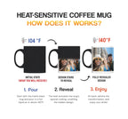 Taza mágica, taza mágica personalizada, mensaje oculto personalizado, taza que cambia de color, taza de doble cara, taza con foto y texto, regalo de San Valentín.