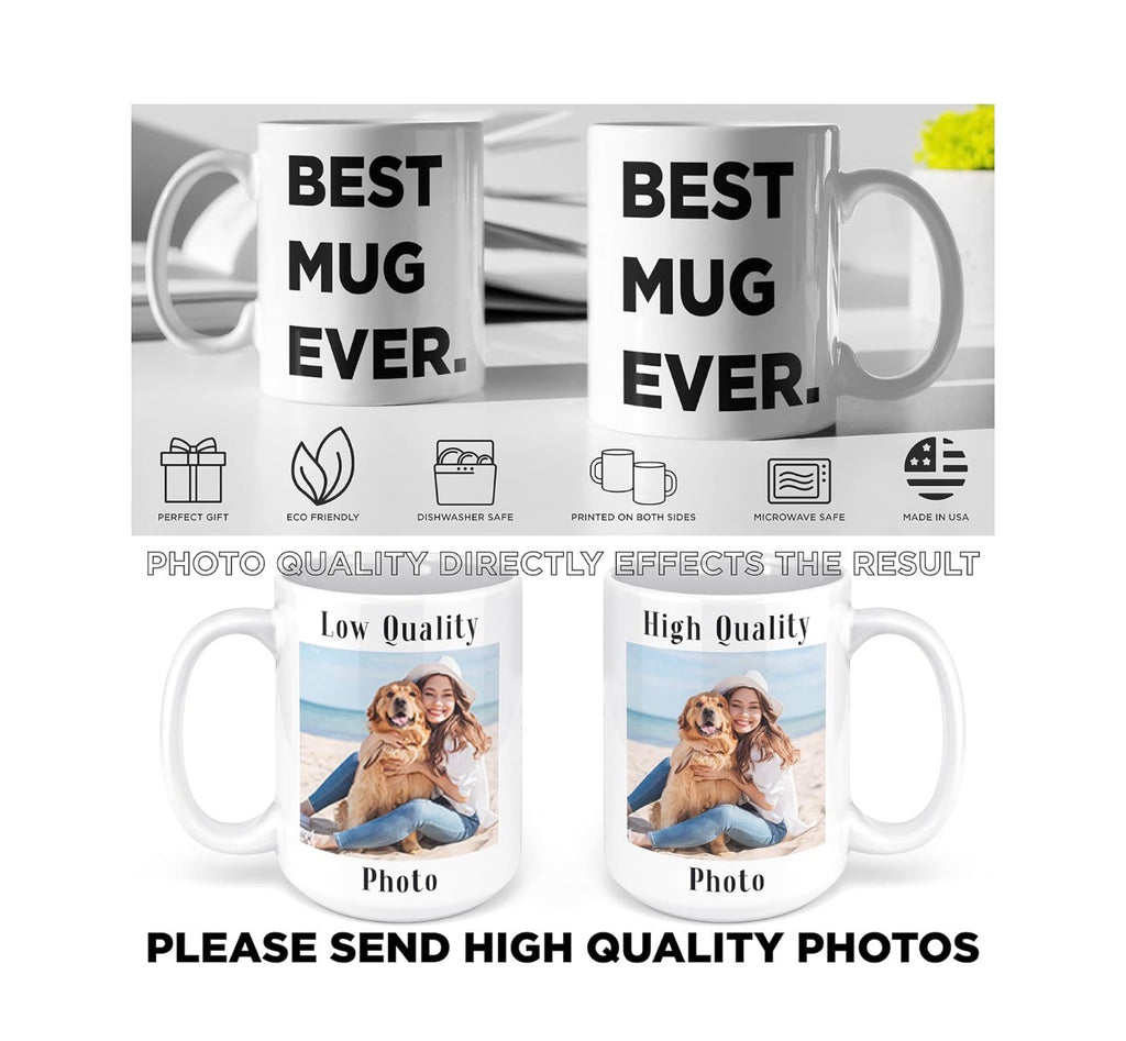 Taza de café personalizada con foto, taza de café con imagen personalizada, regalo de aniversario para él, taza con texto personalizable para hombres, regalo para papá