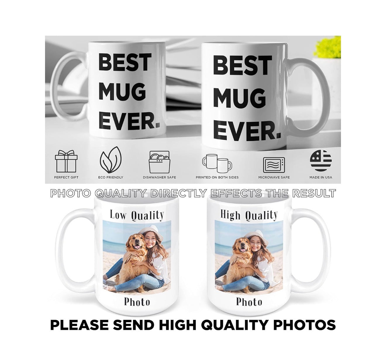 Taza de café personalizada con foto, taza de café con imagen personalizada, regalo de aniversario para él, taza con texto personalizable para hombres, regalo para papá