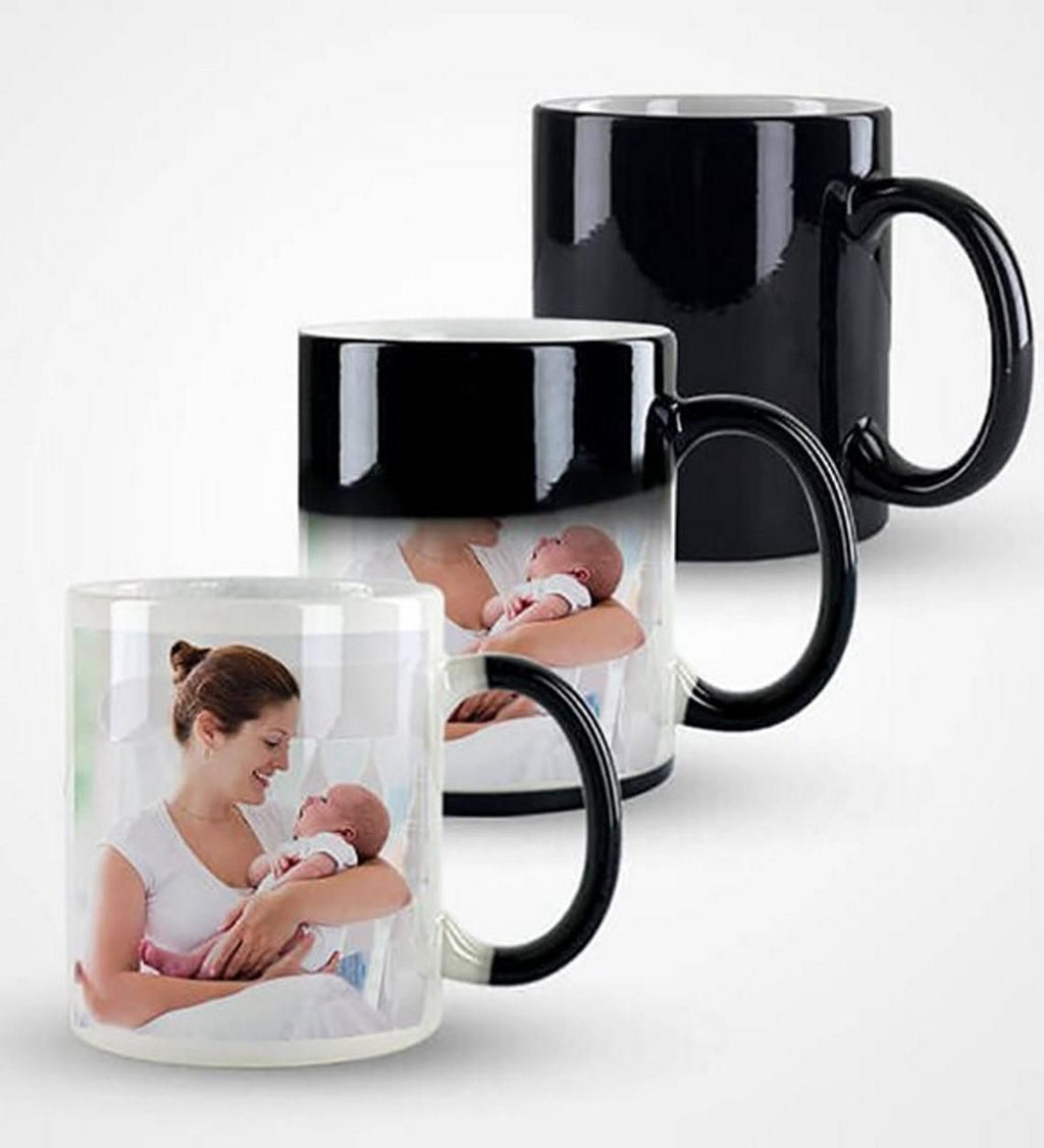 Taza mágica, taza mágica personalizada, mensaje oculto personalizado, taza que cambia de color, taza de doble cara, taza con foto y texto, regalo de San Valentín.