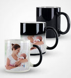 Taza mágica, taza mágica personalizada, mensaje oculto personalizado, taza que cambia de color, taza de doble cara, taza con foto y texto, regalo de San Valentín.